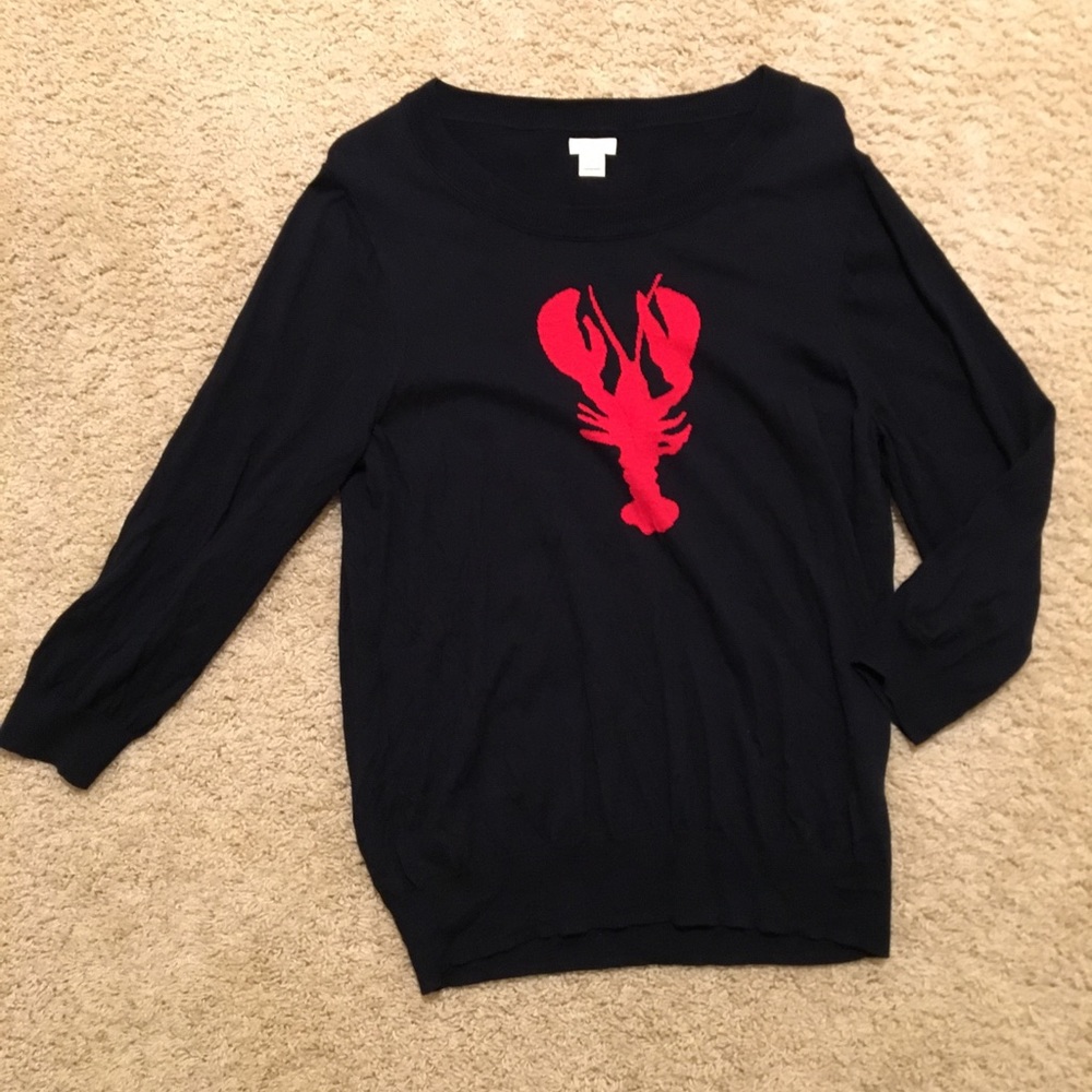 JCrew LOBSTER sweater size XL NWOT
